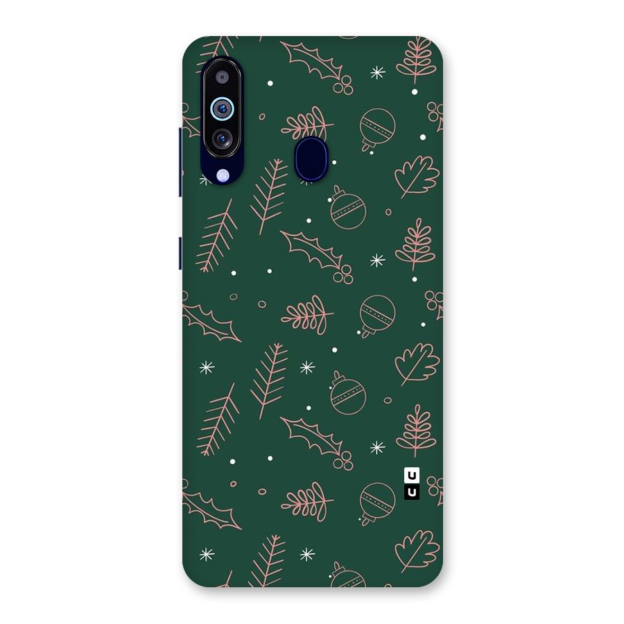 Christmas Vibes Leaves Back Case for Galaxy M40