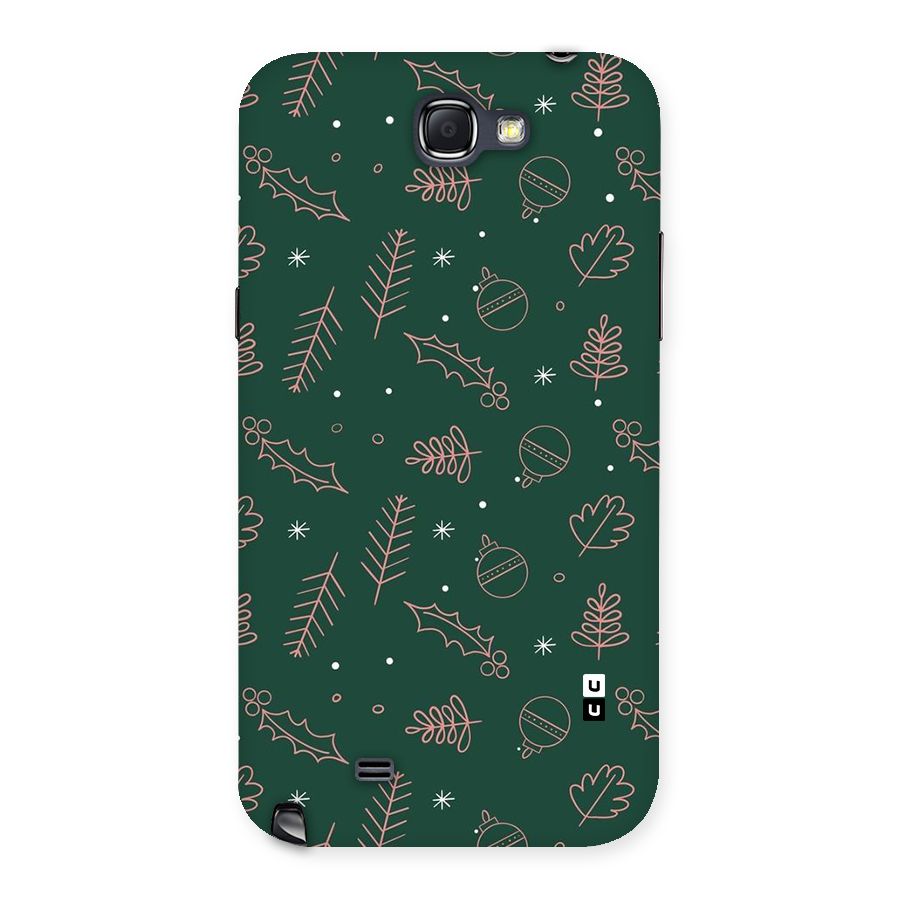 Christmas Vibes Leaves Back Case for Galaxy Note 2