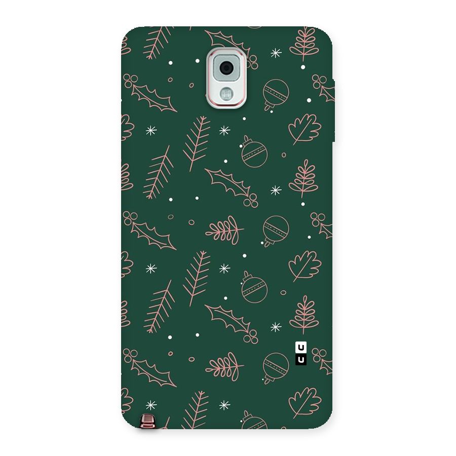 Christmas Vibes Leaves Back Case for Galaxy Note 3