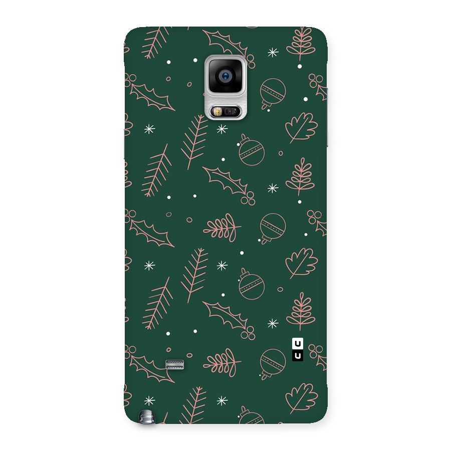 Christmas Vibes Leaves Back Case for Galaxy Note 4