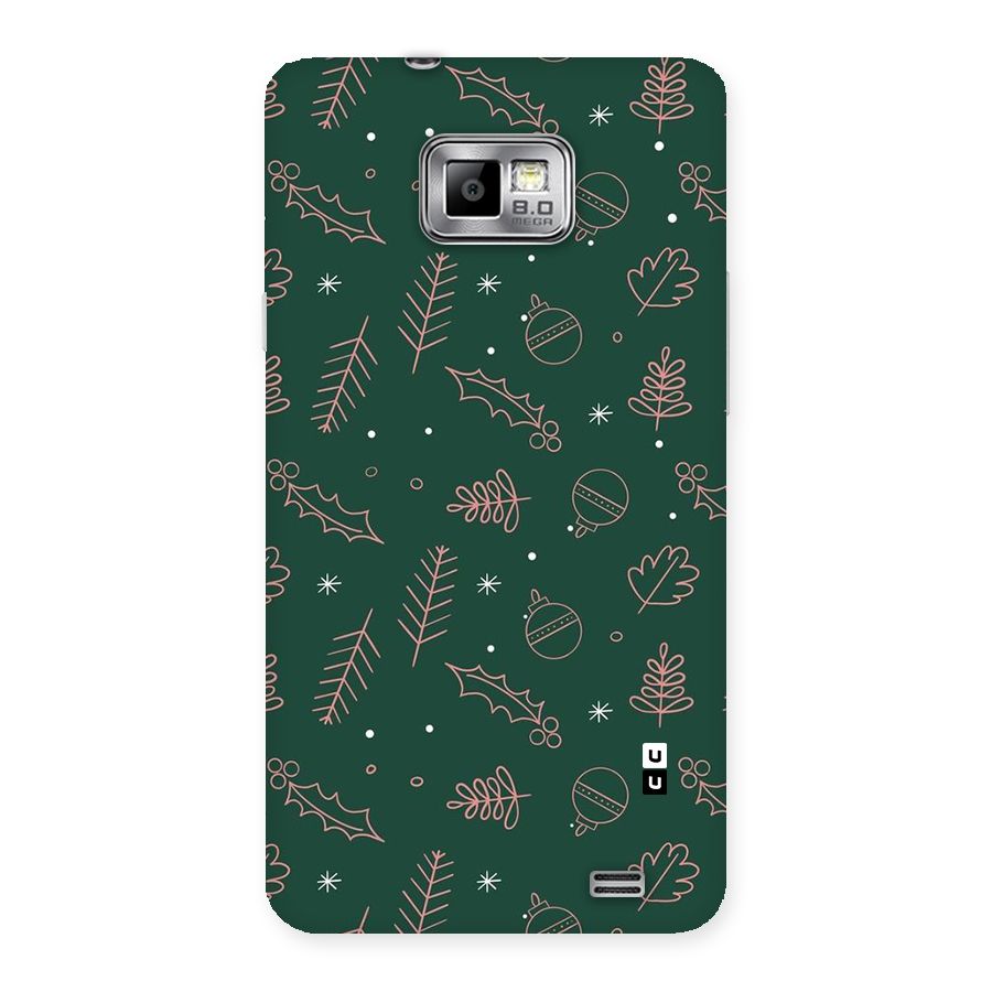 Christmas Vibes Leaves Back Case for Galaxy S2