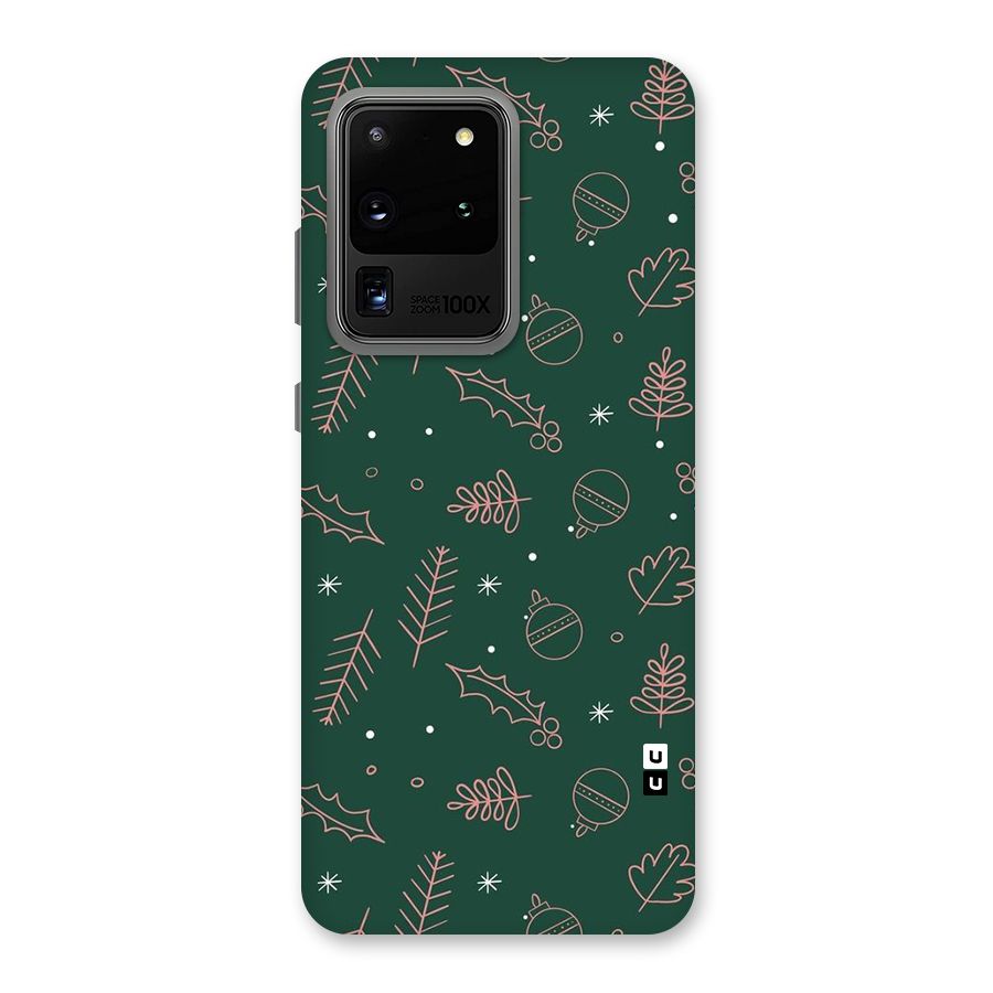 Christmas Vibes Leaves Back Case for Galaxy S20 Ultra