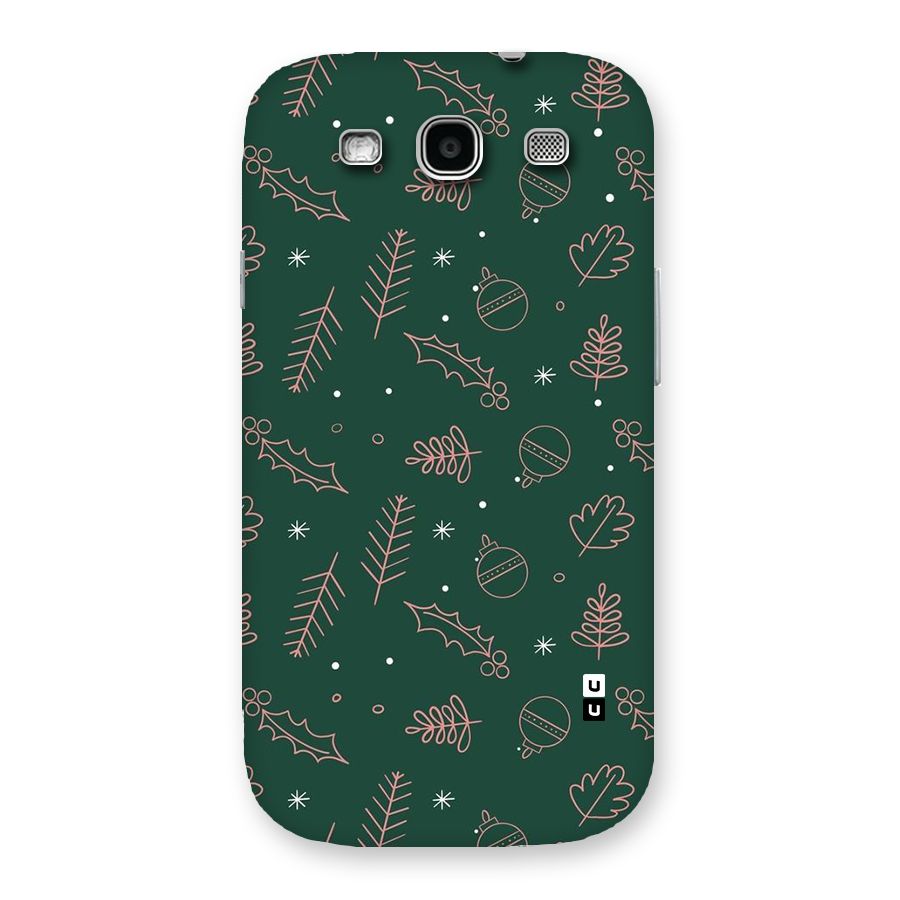 Christmas Vibes Leaves Back Case for Galaxy S3