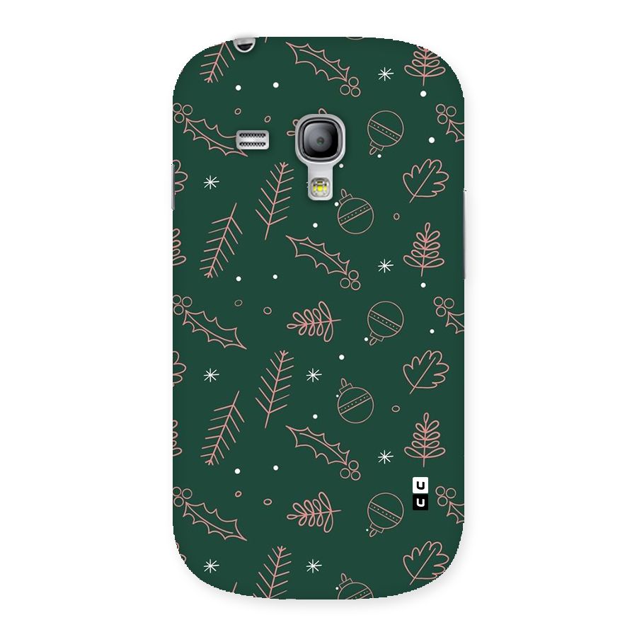 Christmas Vibes Leaves Back Case for Galaxy S3 Mini