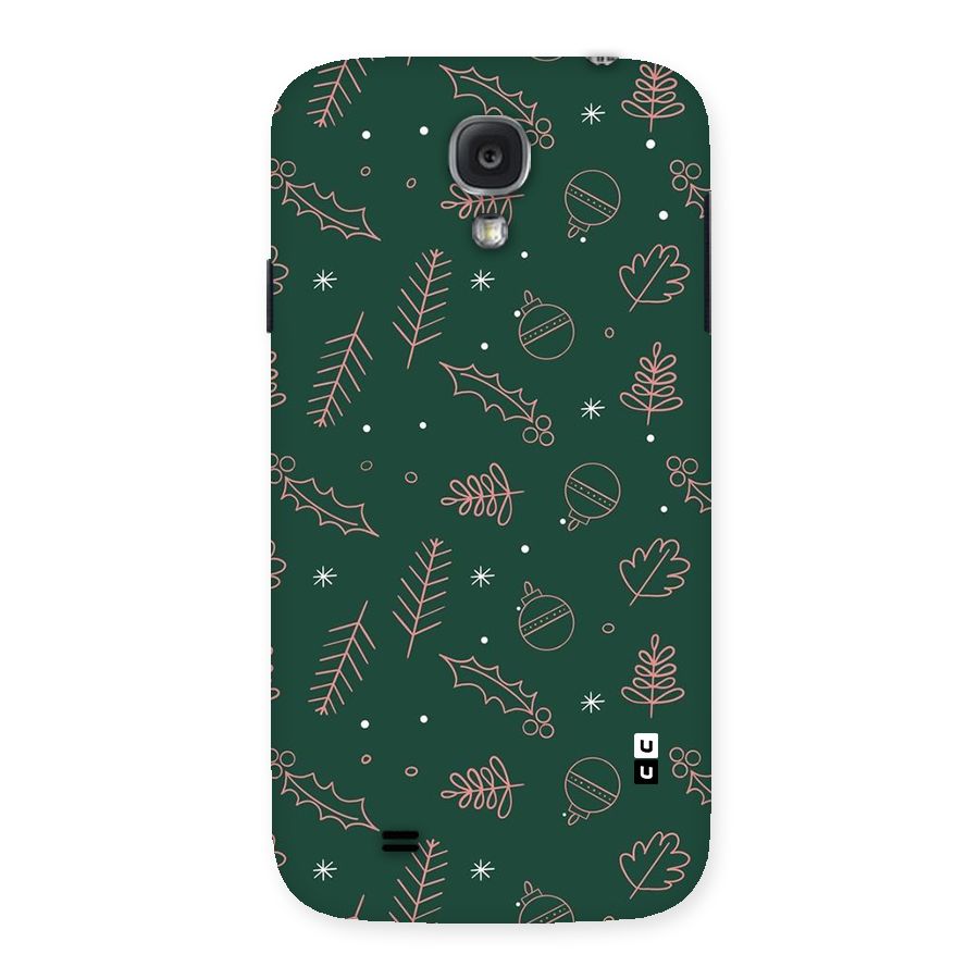 Christmas Vibes Leaves Back Case for Galaxy S4