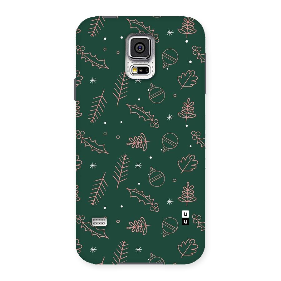 Christmas Vibes Leaves Back Case for Galaxy S5