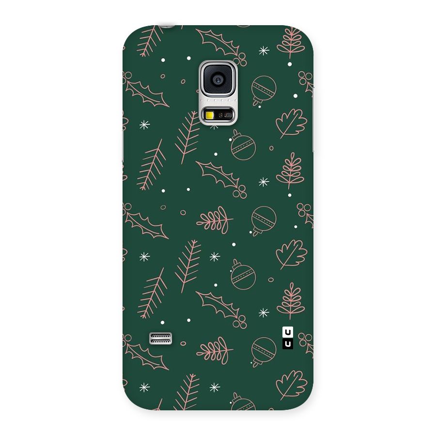 Christmas Vibes Leaves Back Case for Galaxy S5 Mini
