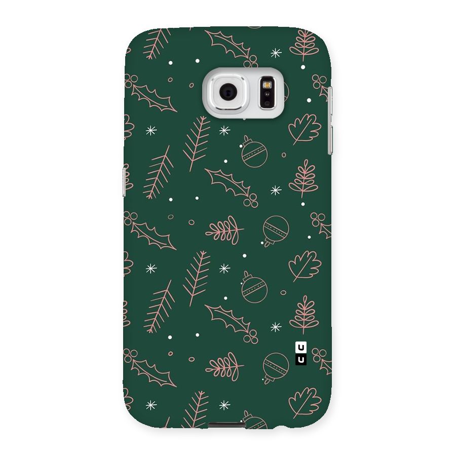 Christmas Vibes Leaves Back Case for Galaxy S6
