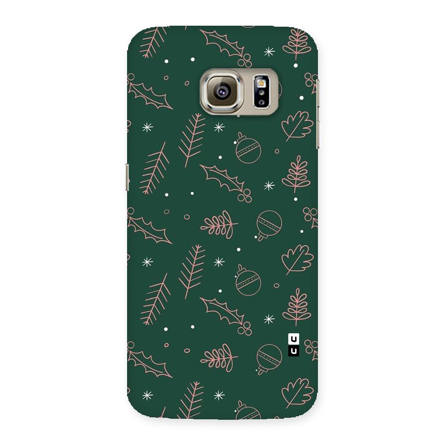 Christmas Vibes Leaves Back Case for Galaxy S6 edge