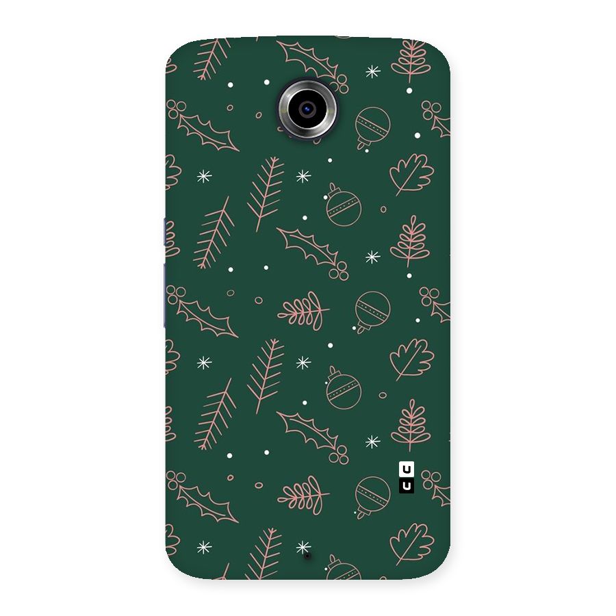 Christmas Vibes Leaves Back Case for Google Nexus 6