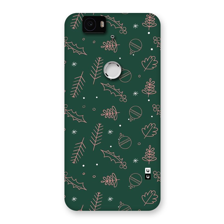 Christmas Vibes Leaves Back Case for Google Nexus 6P