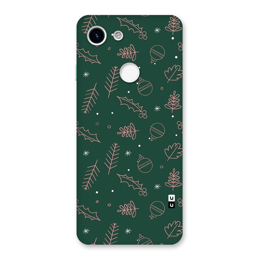 Christmas Vibes Leaves Back Case for Google Pixel 3