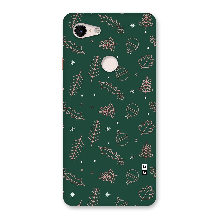 Christmas Vibes Leaves Back Case for Google Pixel 3 XL