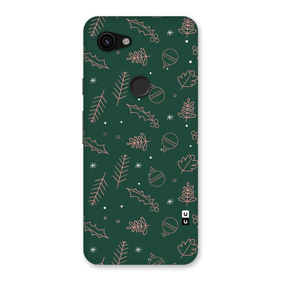 Christmas Vibes Leaves Back Case for Google Pixel 3a