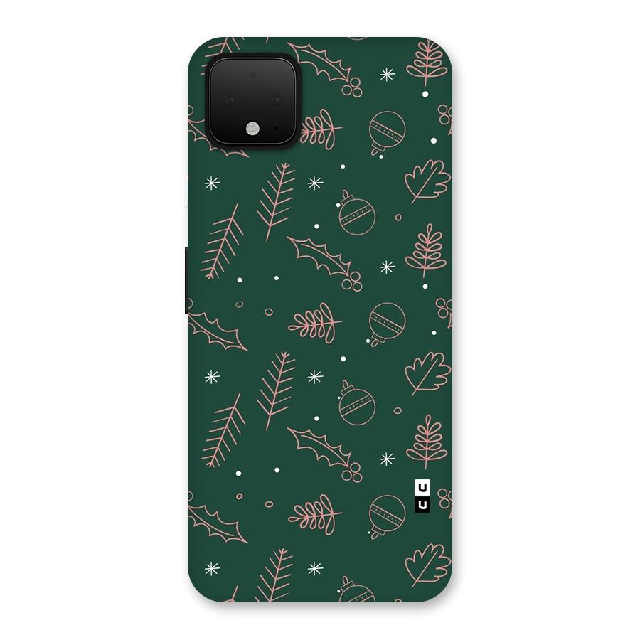 Christmas Vibes Leaves Back Case for Google Pixel 4 XL