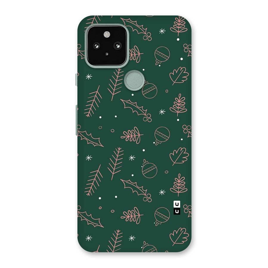 Christmas Vibes Leaves Back Case for Google Pixel 5