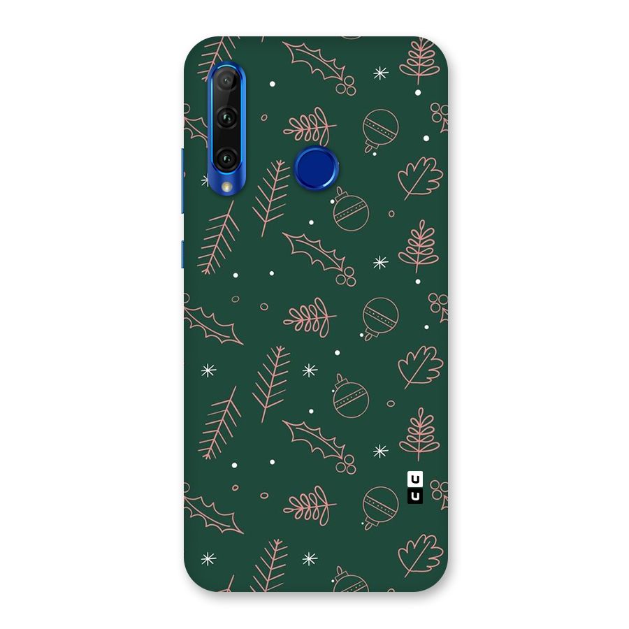 Christmas Vibes Leaves Back Case for Honor 20i