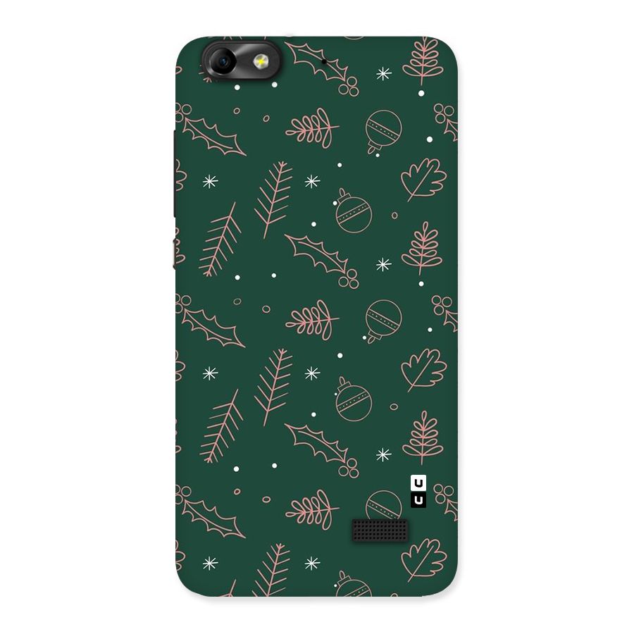 Christmas Vibes Leaves Back Case for Honor 4C