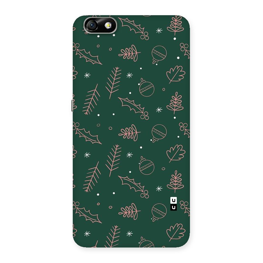 Christmas Vibes Leaves Back Case for Honor 4X