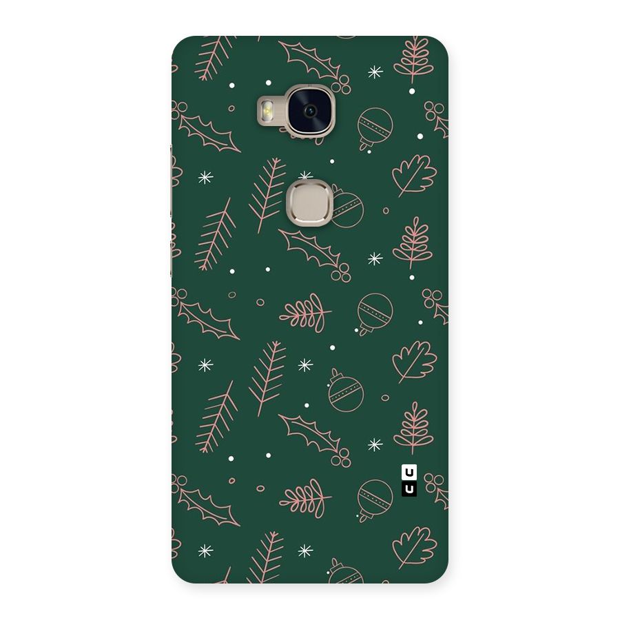 Christmas Vibes Leaves Back Case for Honor 5X