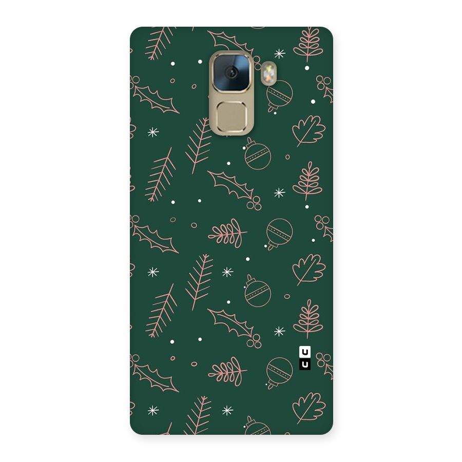 Christmas Vibes Leaves Back Case for Honor 7