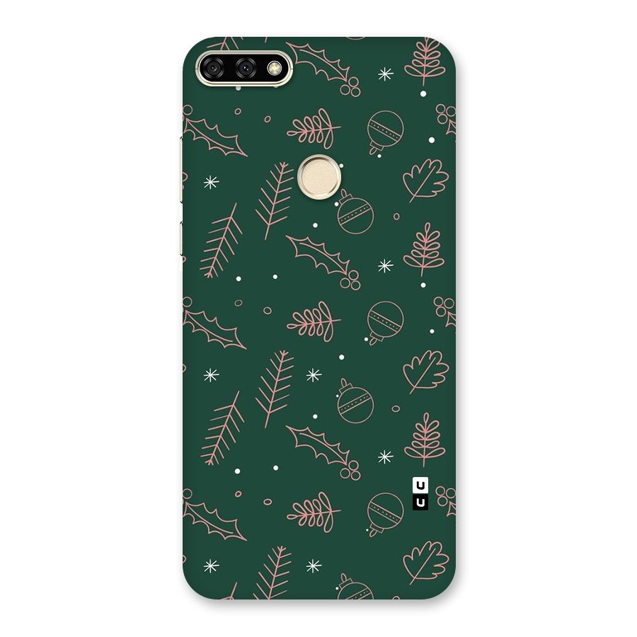 Christmas Vibes Leaves Back Case for Honor 7A