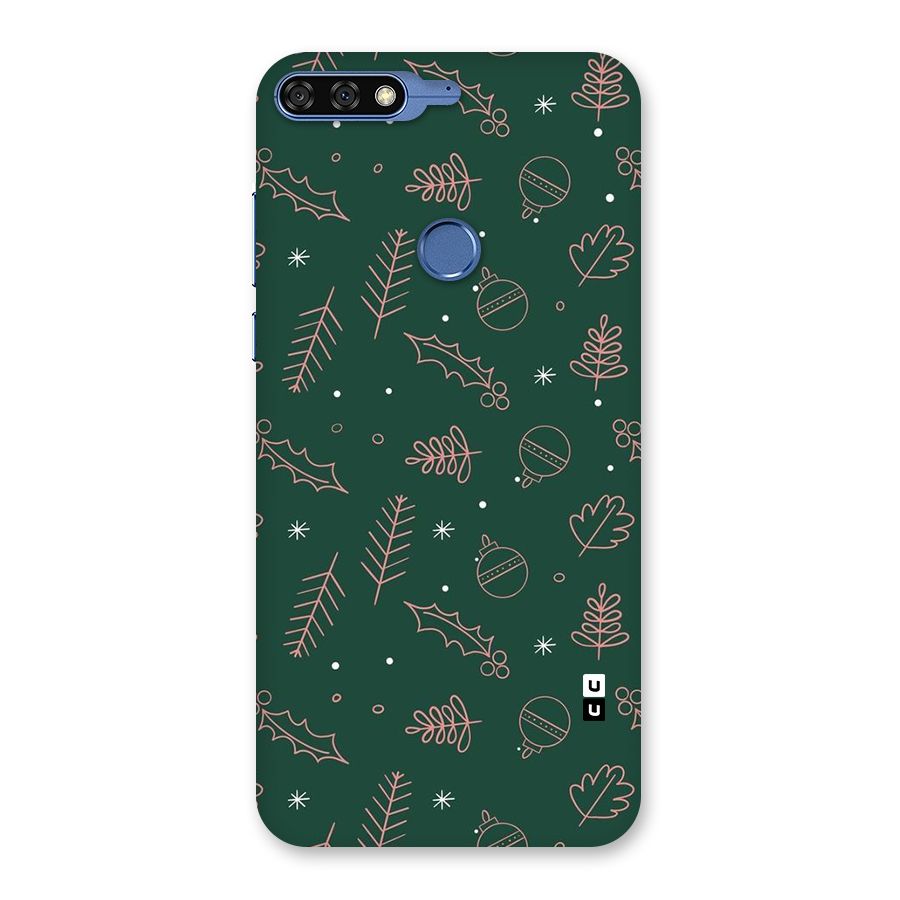 Christmas Vibes Leaves Back Case for Honor 7C