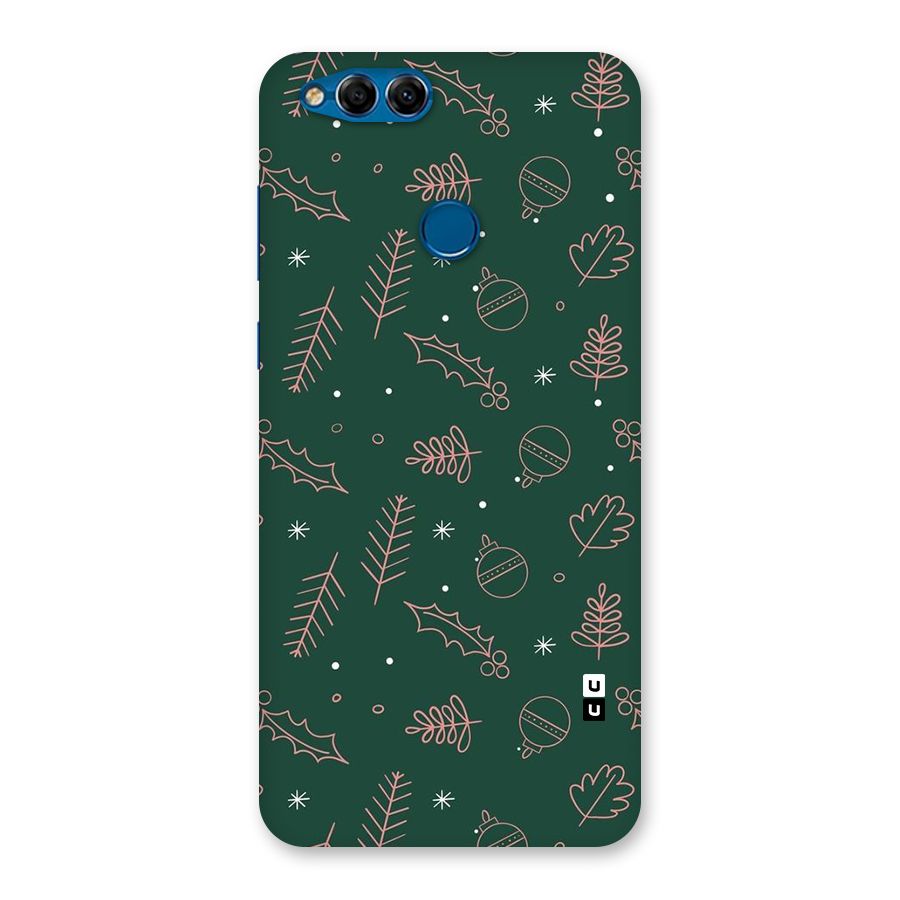 Christmas Vibes Leaves Back Case for Honor 7X