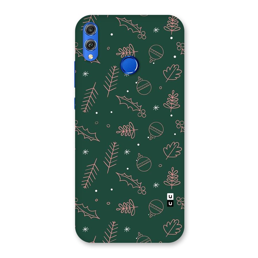Christmas Vibes Leaves Back Case for Honor 8X