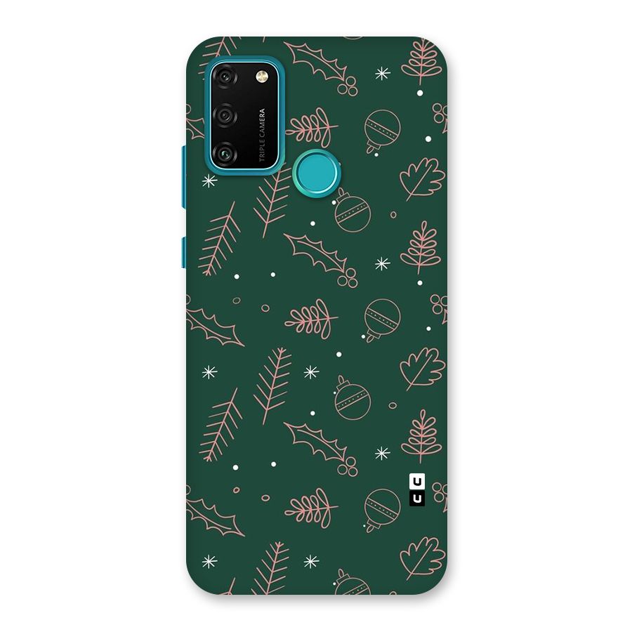 Christmas Vibes Leaves Back Case for Honor 9A
