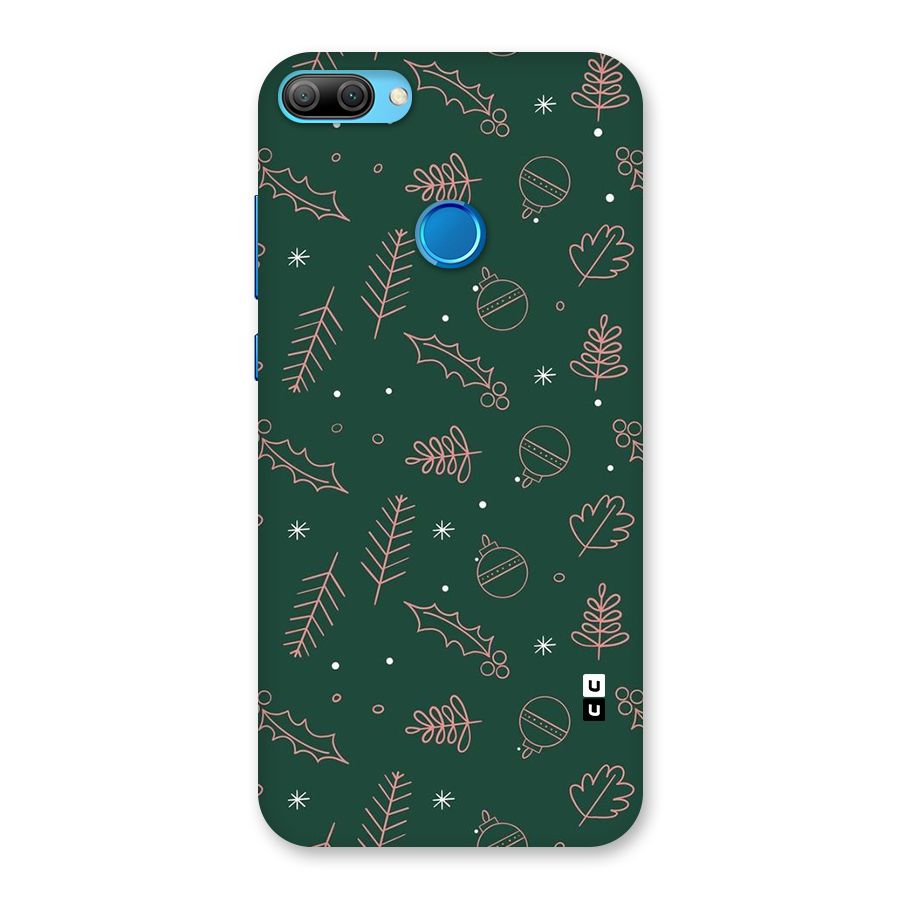 Christmas Vibes Leaves Back Case for Honor 9N
