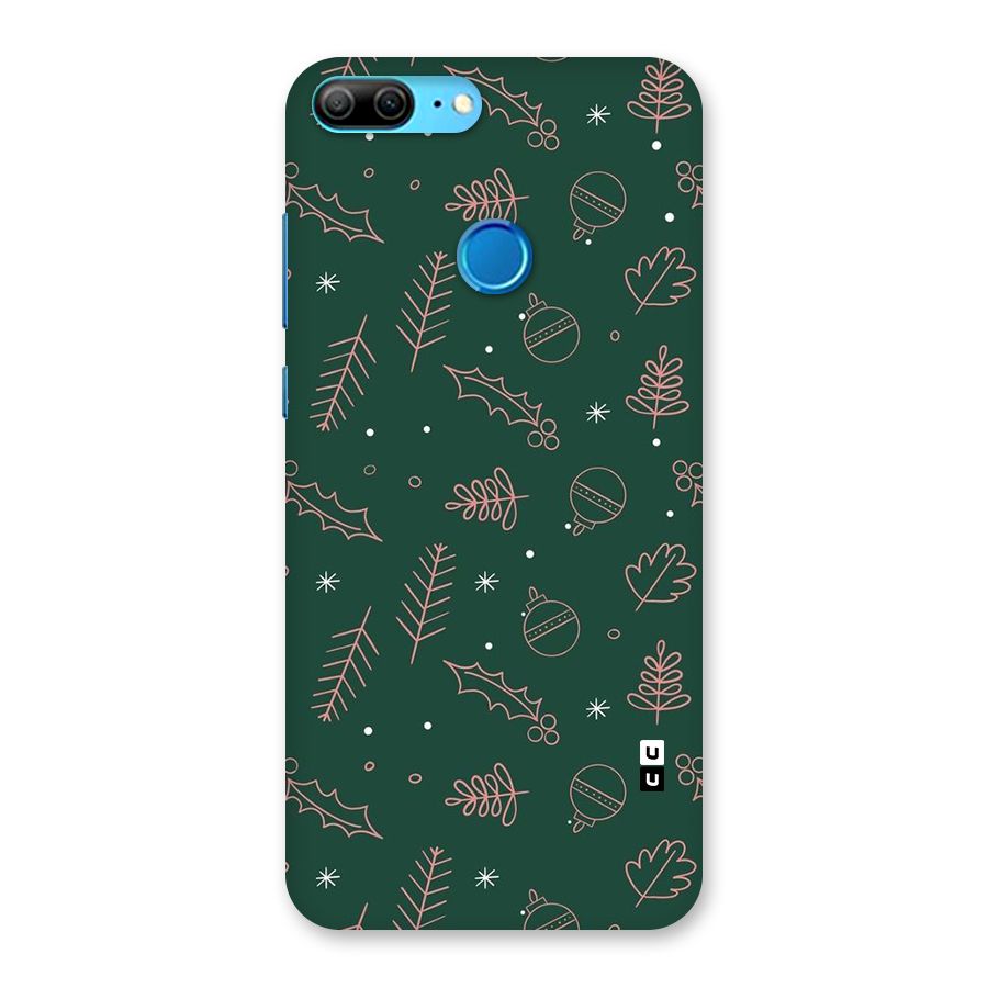 Christmas Vibes Leaves Back Case for Honor 9 Lite