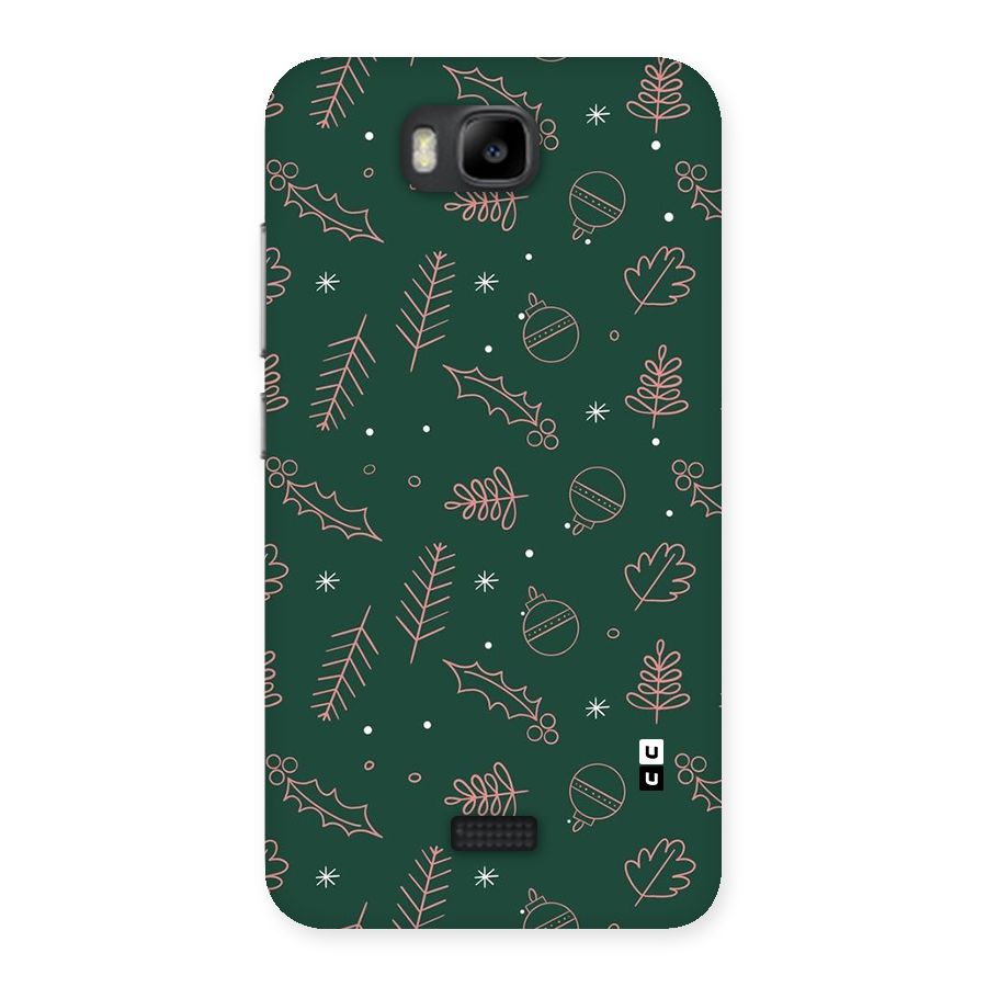 Christmas Vibes Leaves Back Case for Honor Bee