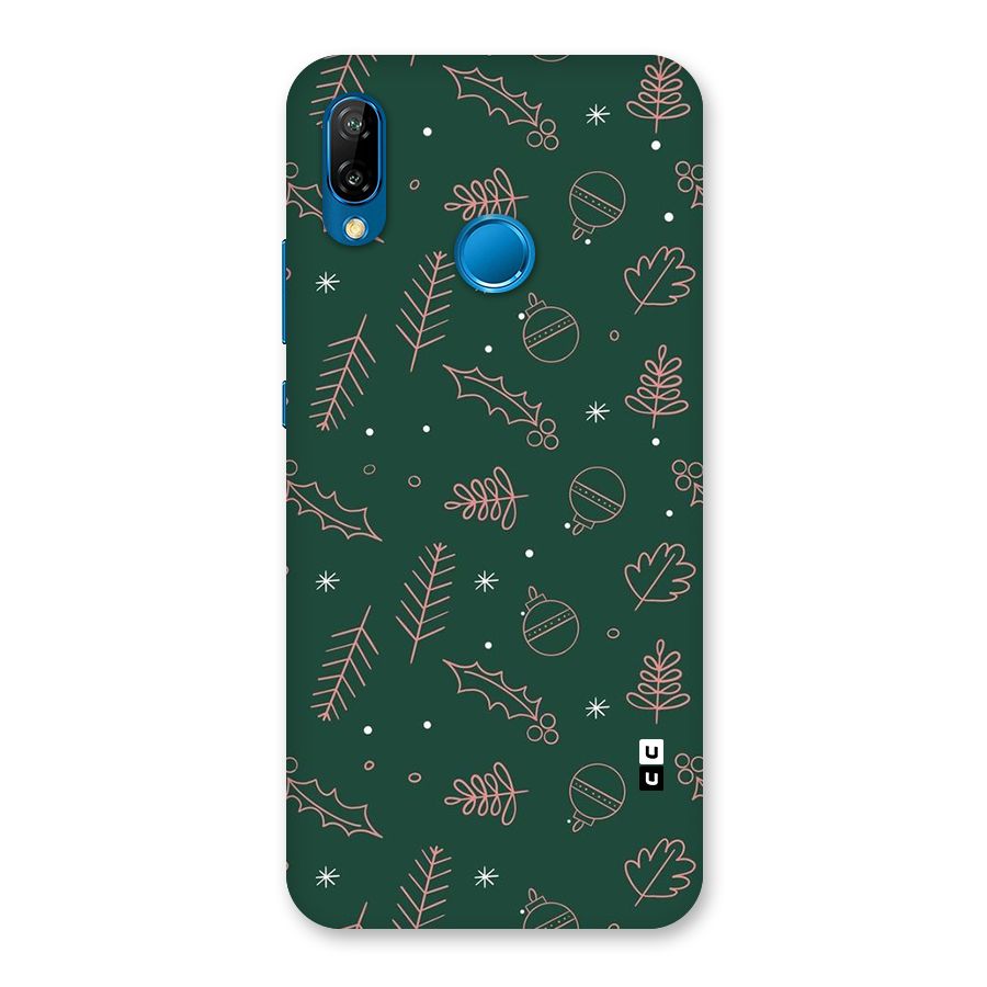 Christmas Vibes Leaves Back Case for Huawei P20 Lite