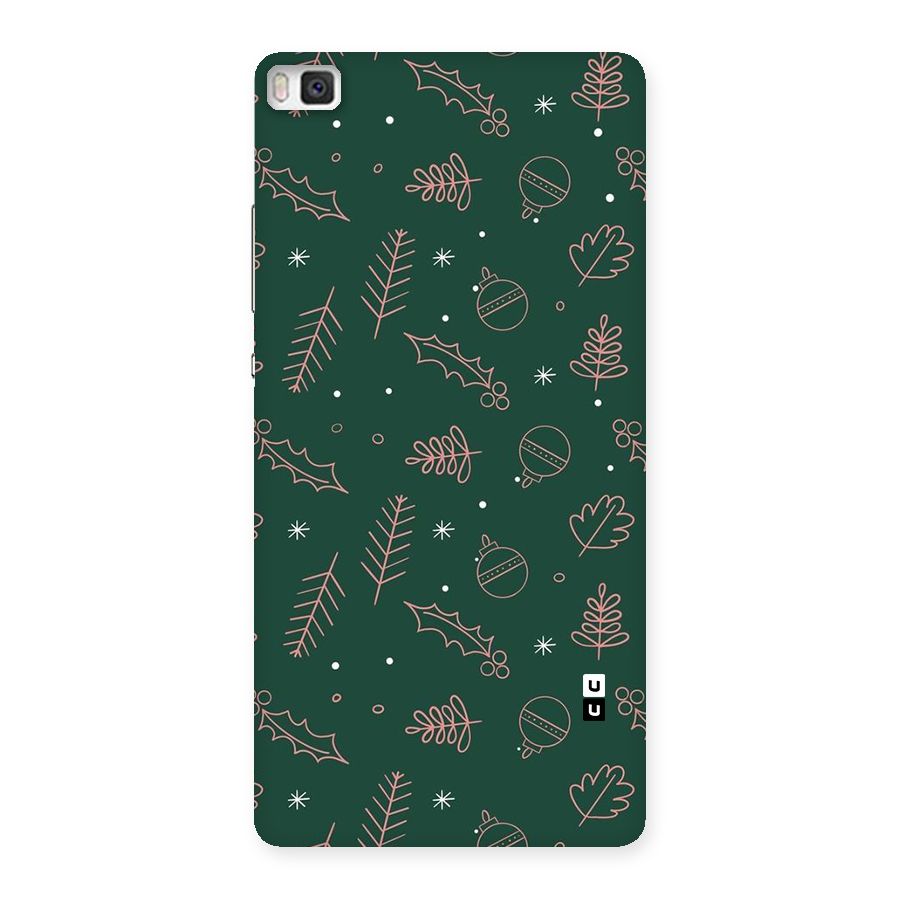 Christmas Vibes Leaves Back Case for Huawei P8