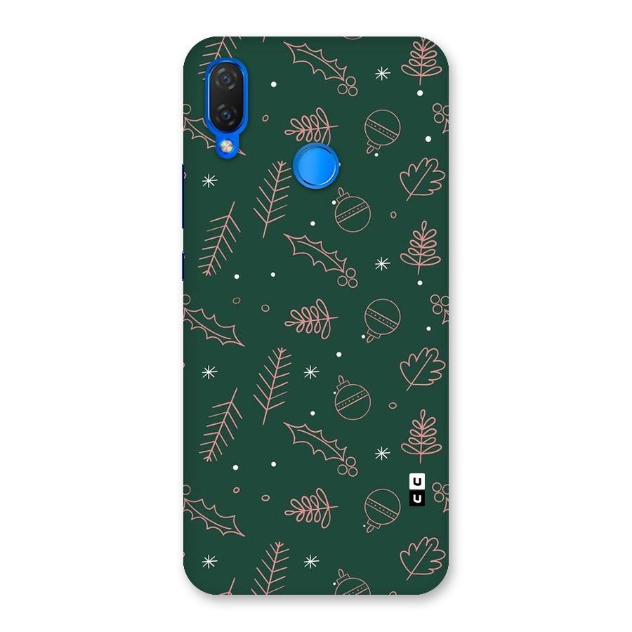 Christmas Vibes Leaves Back Case for Huawei P Smart+