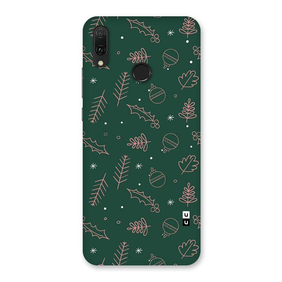 Christmas Vibes Leaves Back Case for Huawei Y9 (2019)