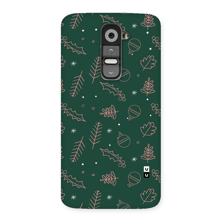 Christmas Vibes Leaves Back Case for LG G2