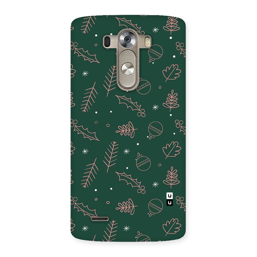 Christmas Vibes Leaves Back Case for LG G3