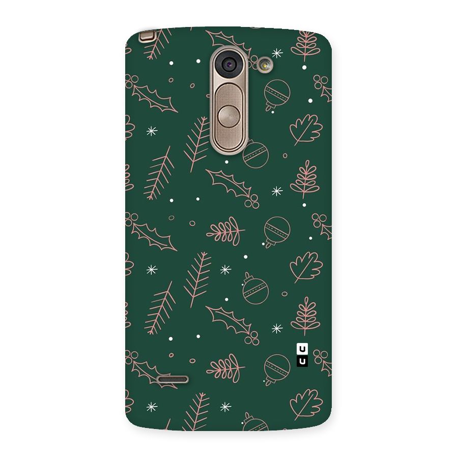 Christmas Vibes Leaves Back Case for LG G3 Stylus