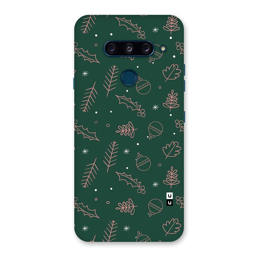 Christmas Vibes Leaves Back Case for LG  V40 ThinQ