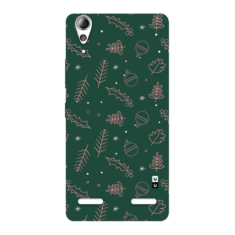 Christmas Vibes Leaves Back Case for Lenovo A6000
