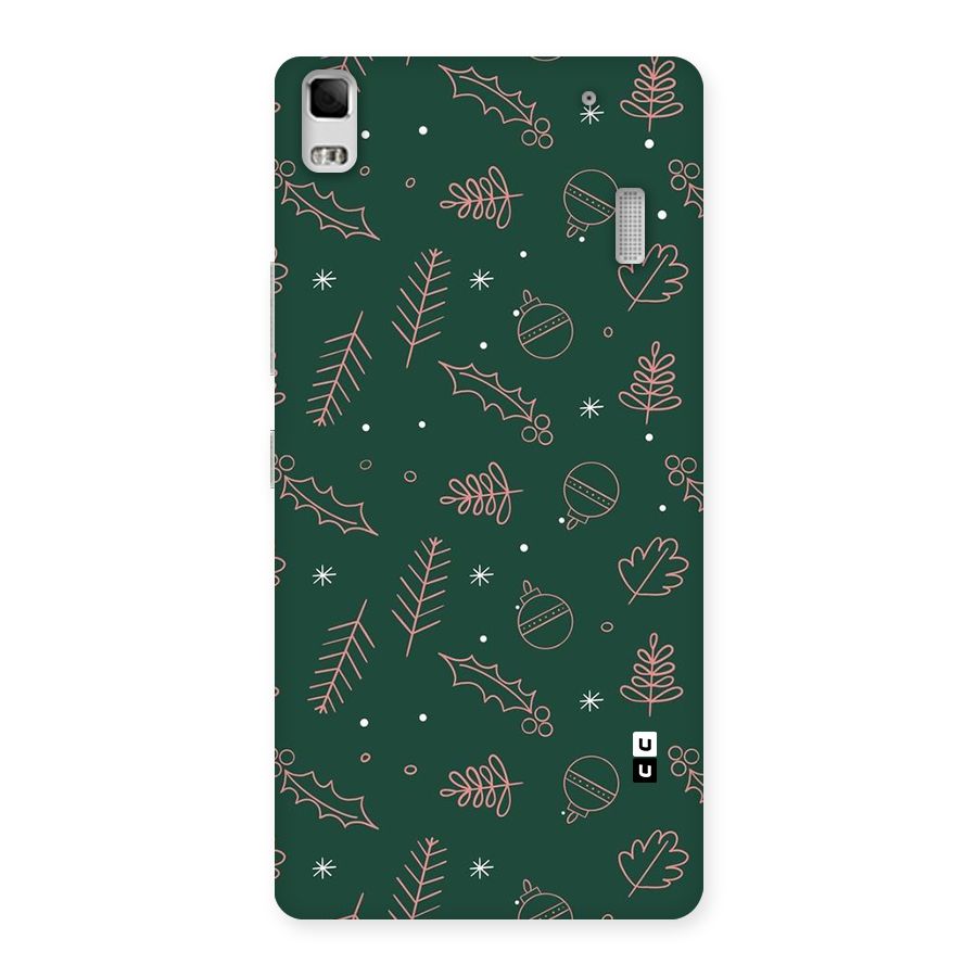 Christmas Vibes Leaves Back Case for Lenovo K3 Note