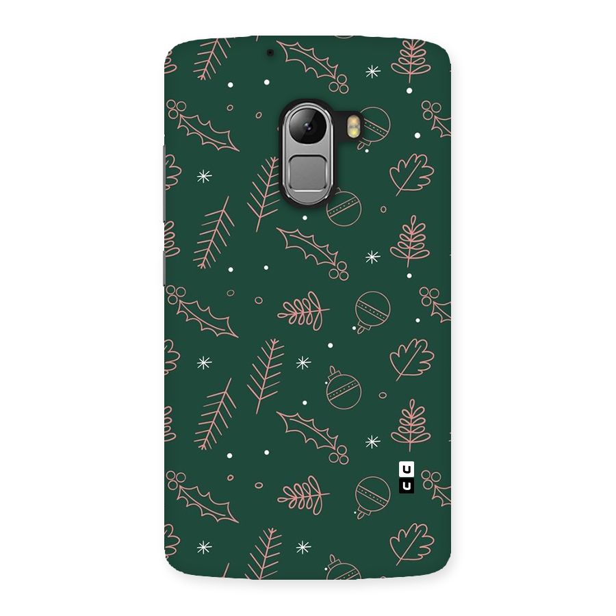 Christmas Vibes Leaves Back Case for Lenovo K4 Note