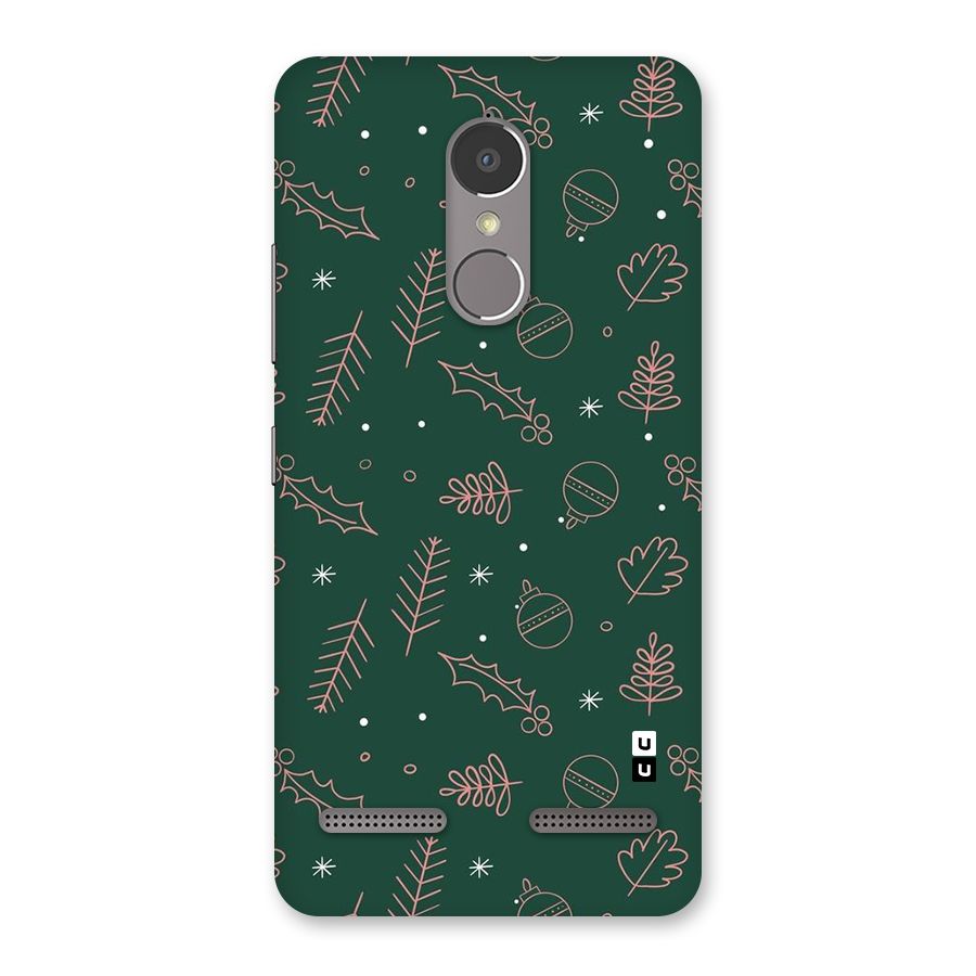 Christmas Vibes Leaves Back Case for Lenovo K6