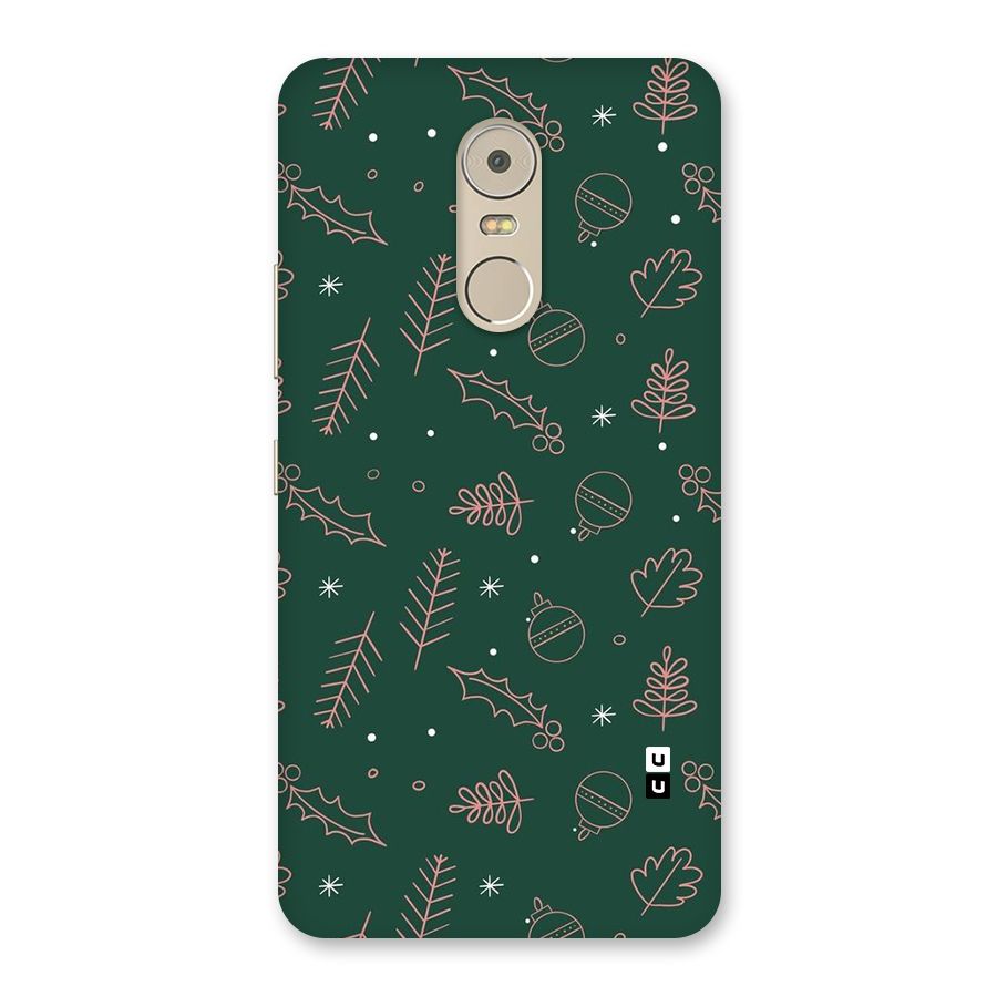 Christmas Vibes Leaves Back Case for Lenovo K6 Note