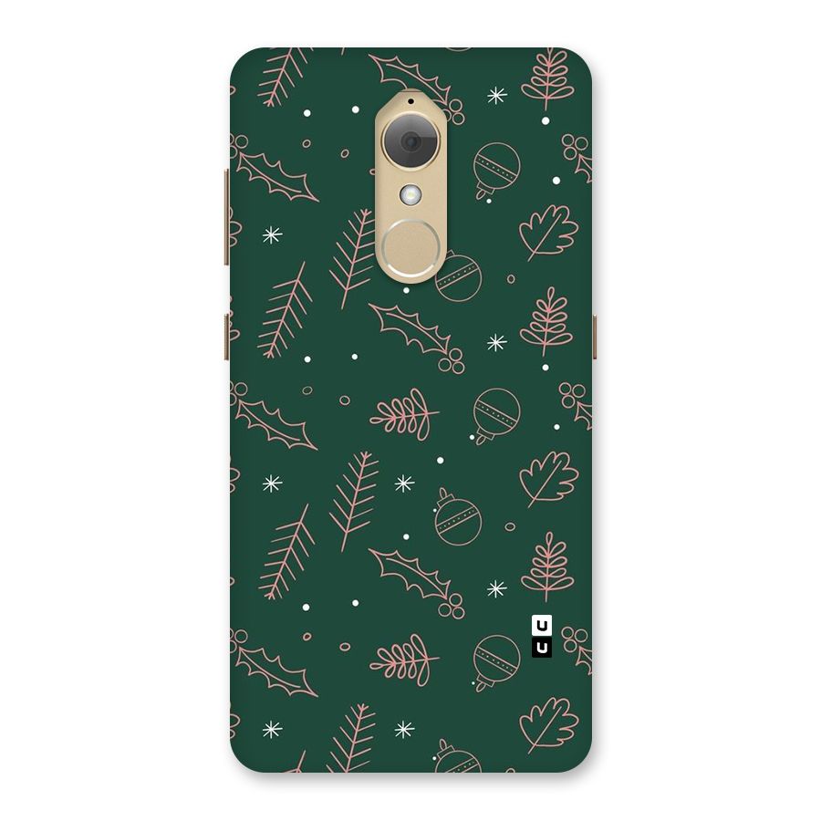 Christmas Vibes Leaves Back Case for Lenovo K8