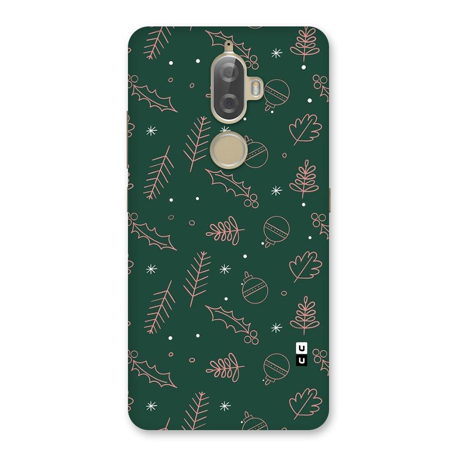 Christmas Vibes Leaves Back Case for Lenovo K8 Plus