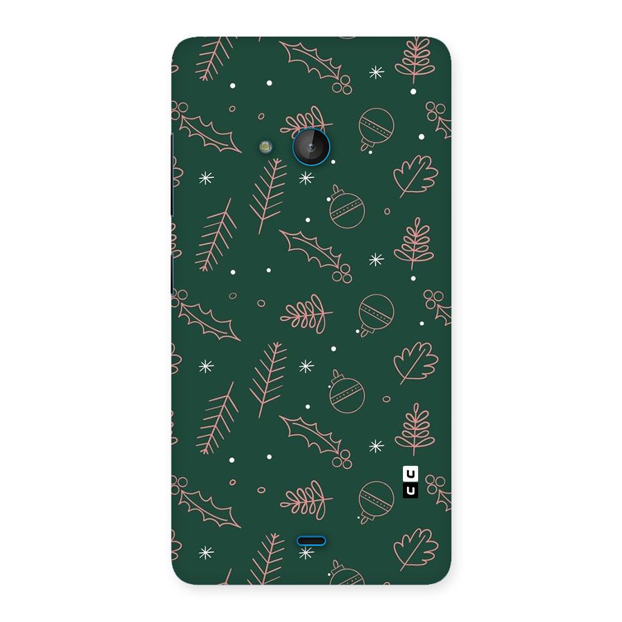 Christmas Vibes Leaves Back Case for Lumia 540