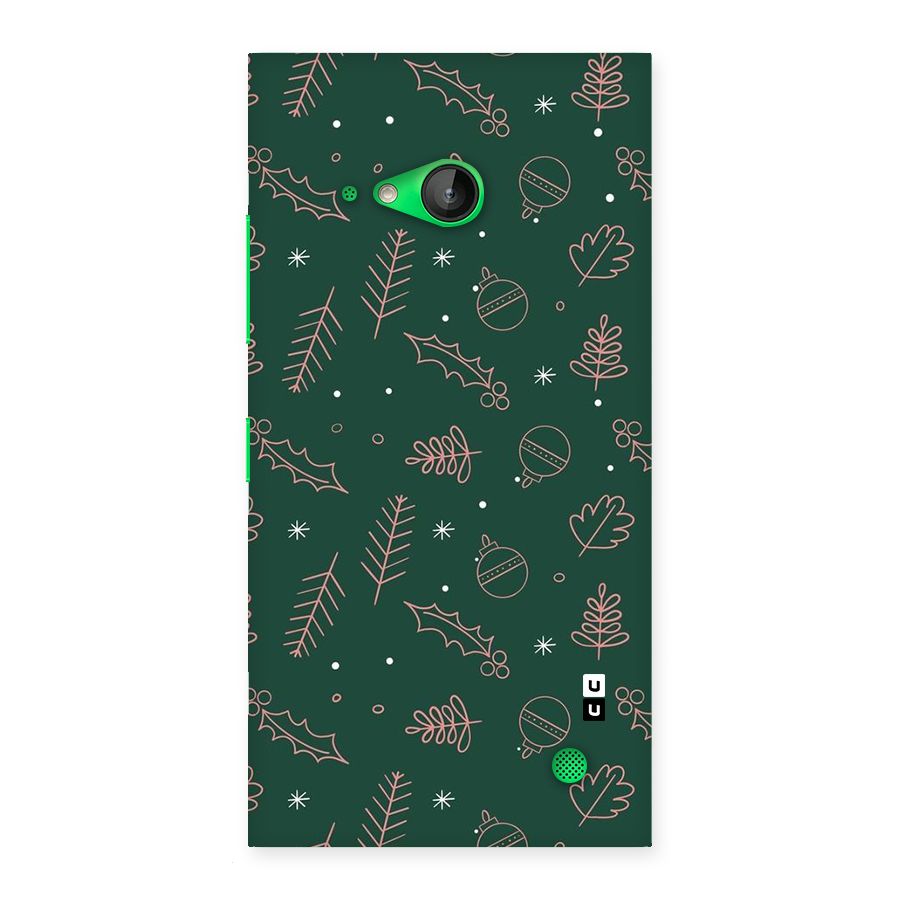 Christmas Vibes Leaves Back Case for Lumia 730